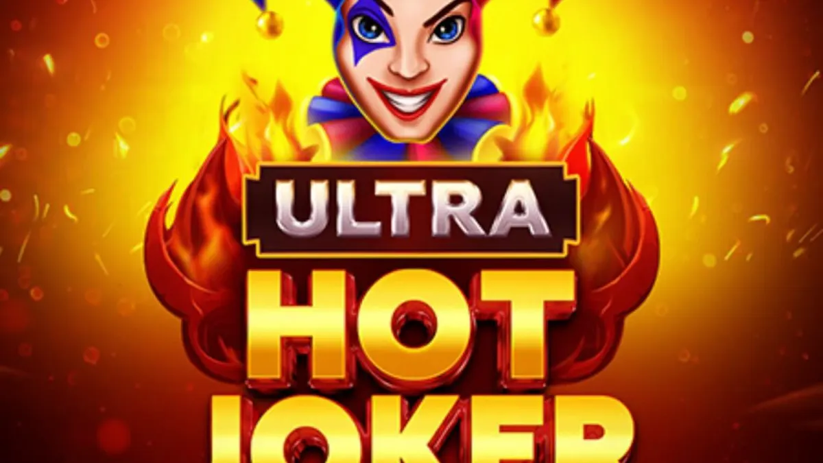 Interface do slot Ultra Hot Joker com símbolos de frutas e o personagem Joker